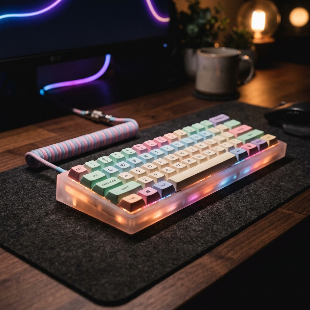 Bàn phím Frosted 60% Neon